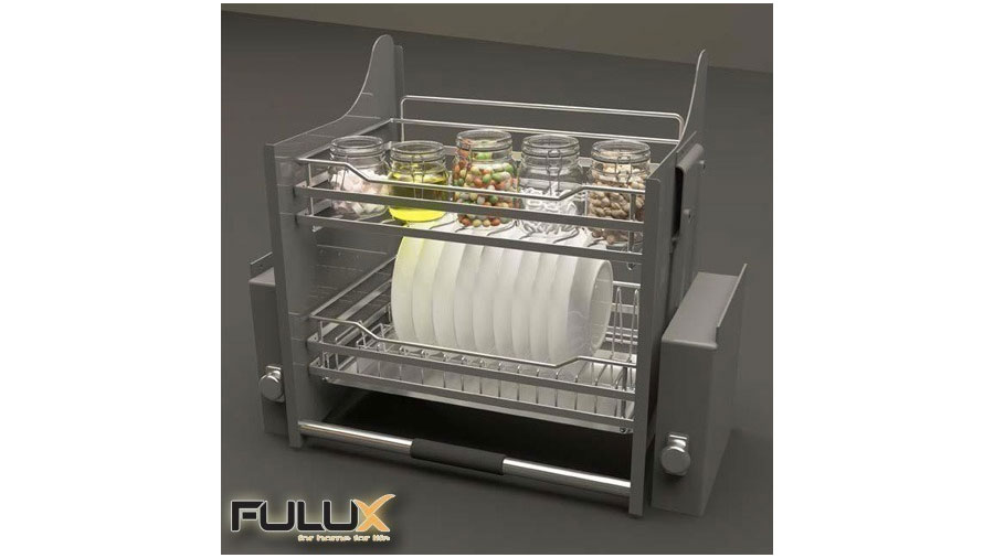 Giá bát nâng hạ FULUX DHL-SUS304/60 là phụ kiện tủ bếp hiện đại